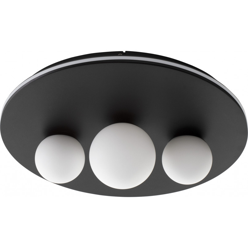 Plafon Elena LED - 3 szkła, biały i czarny | Decolab24