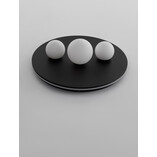 Plafon Elena LED - 3 szkła, biały i czarny | Decolab24