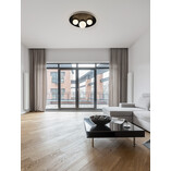 Plafon Elena LED - 3 szkła, biały i czarny | Decolab24
