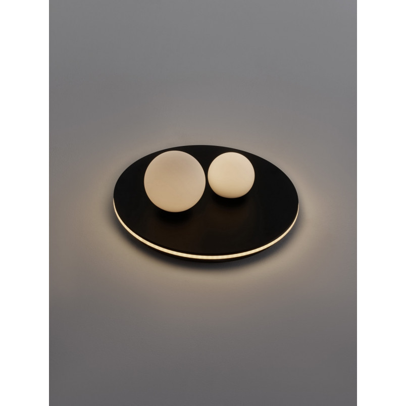 Plafon LED Elena: 2 szklane kule, nowoczesny design | Decolab24