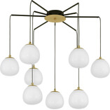 Lampa wisząca Ovum VIII | Szkło biało-złote 75cm - Decolab24