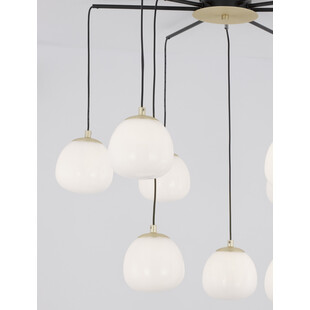 Lampa wisząca Ovum VIII | Szkło biało-złote 75cm - Decolab24