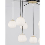 Lampa wisząca Ovum VIII | Szkło biało-złote 75cm - Decolab24
