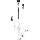 Lampa wisząca Mighty - 3 szklane kule | Decolab24