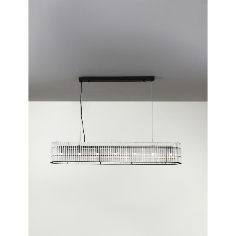 Lampa kryształowa Rich 110cm | Elegancki żyrandol glamour