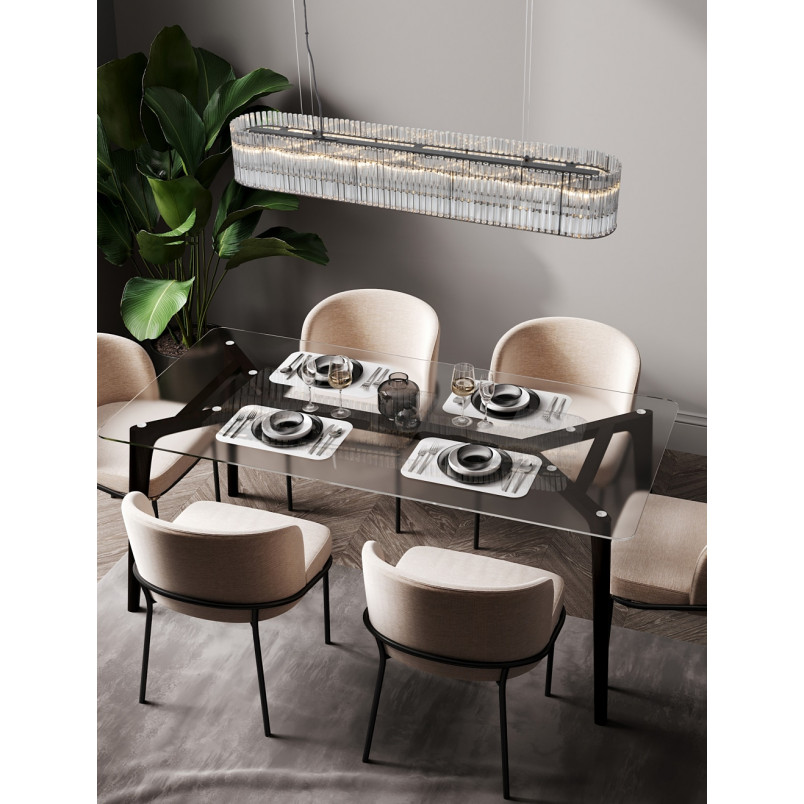 Lampa kryształowa Rich 110cm | Elegancki żyrandol glamour