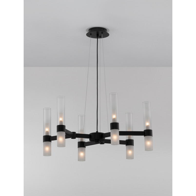 Żyrandol szklany Epoch XII 70cm | Decolab24 - Design i Elegancja