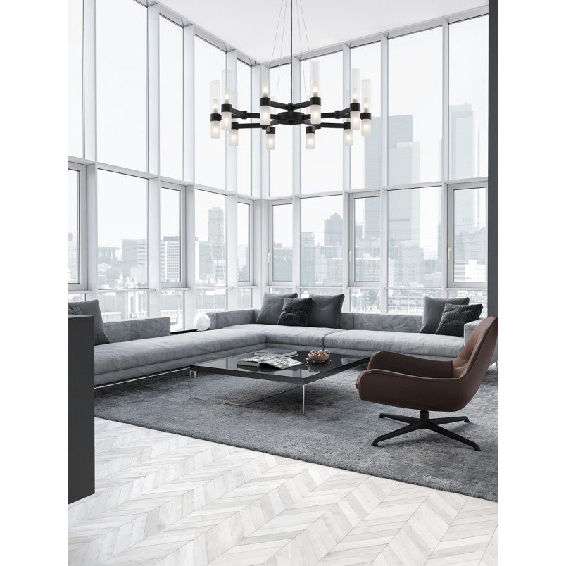 Żyrandol szklany Epoch XII 70cm | Decolab24 - Design i Elegancja