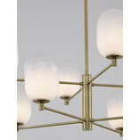 Lampa Sufitowa Szklana Lora VIII | Biała, Złote Akcenty | Decolab24