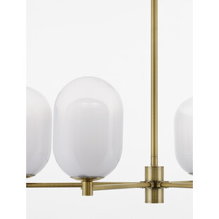 Lampa sufitowa Lora VI - szkło białe/złoto | Decolab24