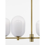 Lampa sufitowa Lora VI - szkło białe/złoto | Decolab24