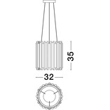 Lampa wisząca dekoracyjna glamour Jour 32cm LED złota