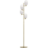 Lampa podłogowa szklana biała Lora | 4 punkty | Decolab24