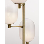 Lampa podłogowa szklana biała Lora | 4 punkty | Decolab24