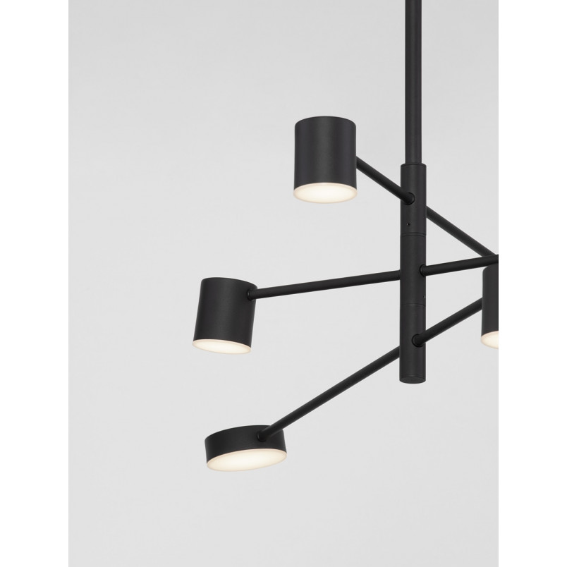 Lampa Sufitowa North LED | 6 punktów, Czarna | Decolab24