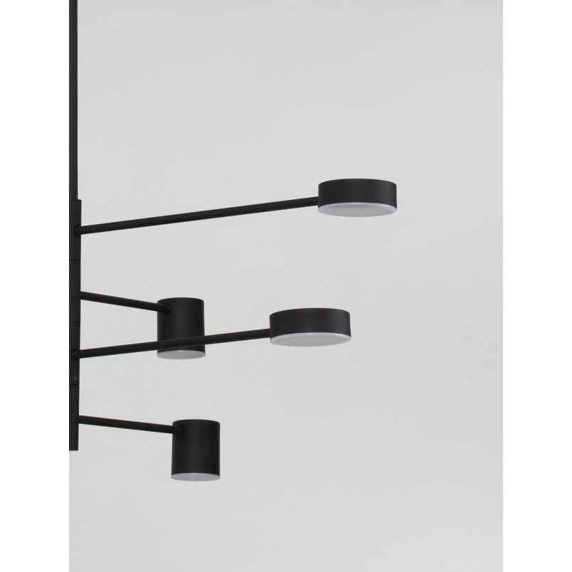 Lampa Sufitowa North LED 8-Punktowa Czarna | Decolab24