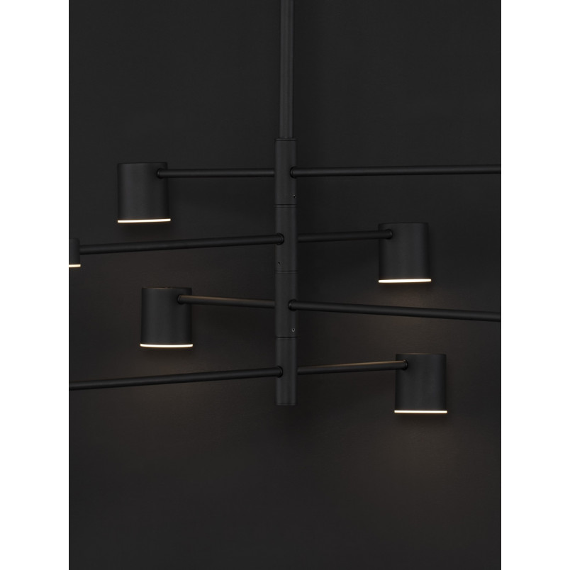 Lampa Sufitowa North LED 8-Punktowa Czarna | Decolab24