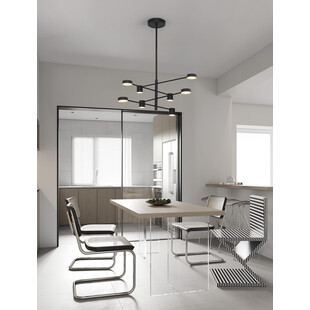 Lampa Sufitowa North LED 8-Punktowa Czarna | Decolab24