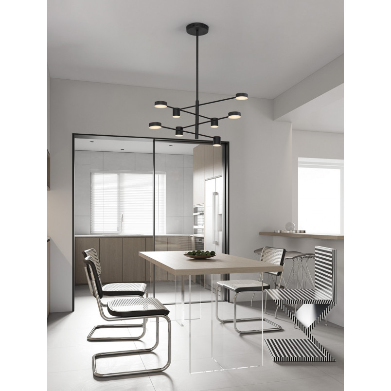Lampa Sufitowa North LED 8-Punktowa Czarna | Decolab24