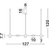 Lampa wisząca LED North 127cm czarna | Decolab24