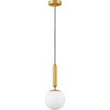 Lampa wisząca Impress - szklana kula biała | Decolab24