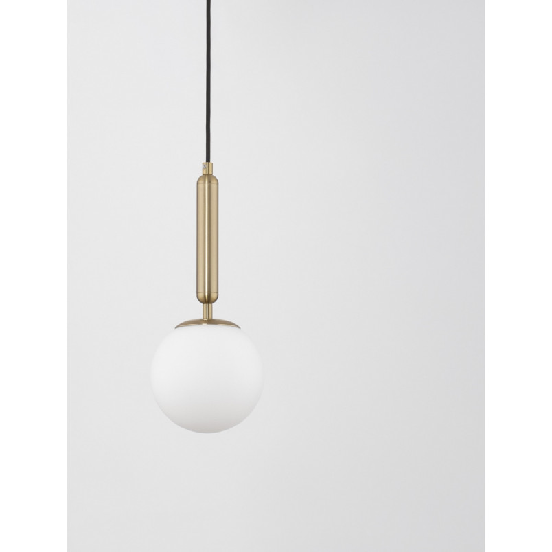 Lampa wisząca Impress - szklana kula biała | Decolab24