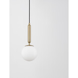 Lampa wisząca Impress - szklana kula biała | Decolab24