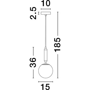 Lampa wisząca Impress - szklana kula biała | Decolab24