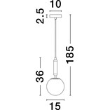 Lampa wisząca Impress - szklana kula biała | Decolab24