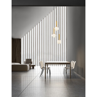 Lampa wisząca Impress - 3 szkła, biały/mosiądz | Decolab24