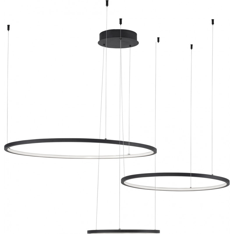 Lampa Wisząca 3 Okręgi Czarna | Nowoczesny Design