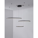 Lampa Wisząca 3 Okręgi Czarna | Nowoczesny Design