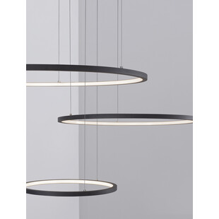 Lampa Wisząca 3 Okręgi Czarna | Nowoczesny Design