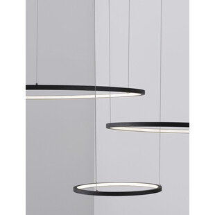 Lampa Wisząca 3 Okręgi Czarna | Nowoczesny Design