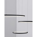 Lampa Wisząca 3 Okręgi Czarna | Nowoczesny Design