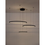 Lampa Wisząca 3 Okręgi Czarna | Nowoczesny Design