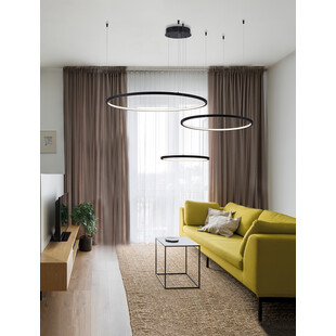 Lampa Wisząca 3 Okręgi Czarna | Nowoczesny Design