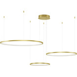 Lampa Wisząca Złota 3 Okręgi LED - Nowoczesny Design