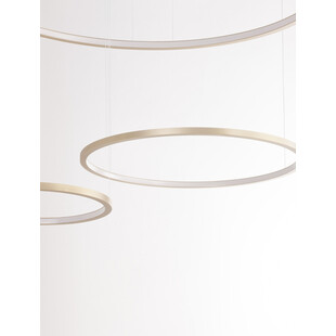 Lampa wisząca 3 okręgi nowoczesne Hall LED złota