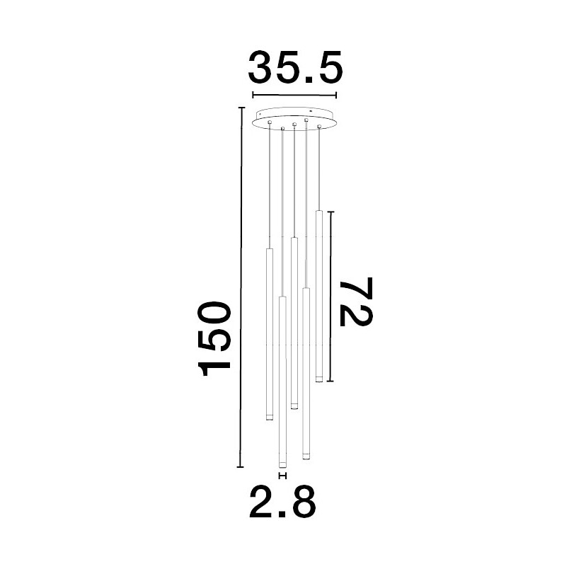 Lampa wisząca Navrati LED czarna | Decolab24