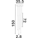 Lampa wisząca Navrati LED czarna | Decolab24