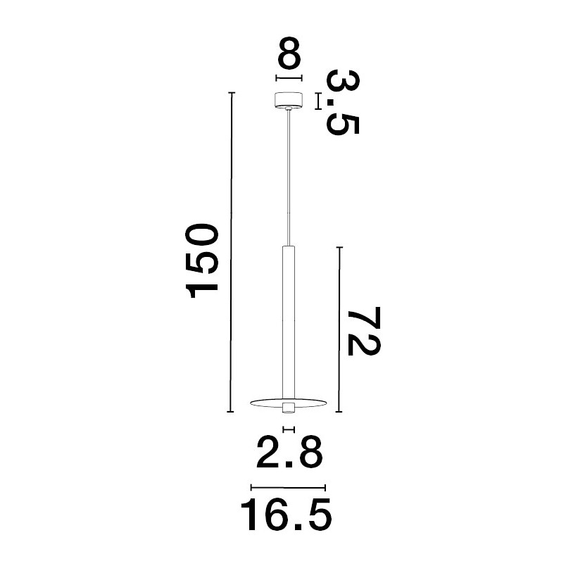 Lampa wisząca Navrati LED czarna | Minimalistyczny design