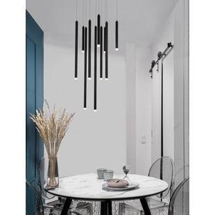 Lampa minimalistyczna wiszące tuby Hose LED 50cm czarna