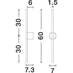 Kinkiet LED String 60cm Czarny - Nowoczesny Design | Decolab24