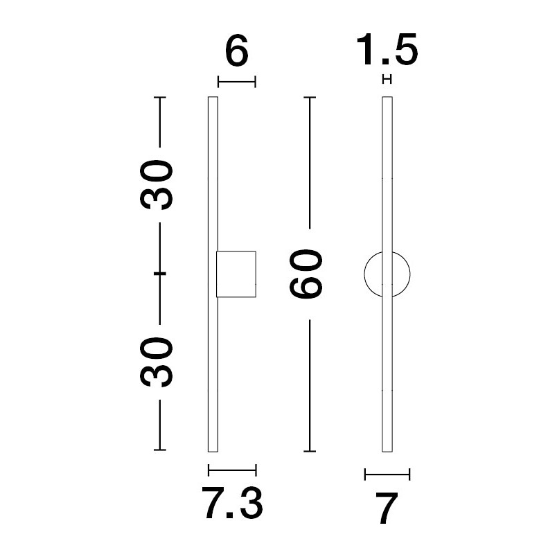 Kinkiet LED String 60cm Czarny - Nowoczesny Design | Decolab24
