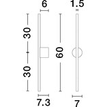 Kinkiet LED String 60cm Czarny - Nowoczesny Design | Decolab24