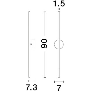 Kinkiet LED czarny String 90cm - Nowoczesny design | Decolab24