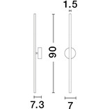 Kinkiet LED czarny String 90cm - Nowoczesny design | Decolab24