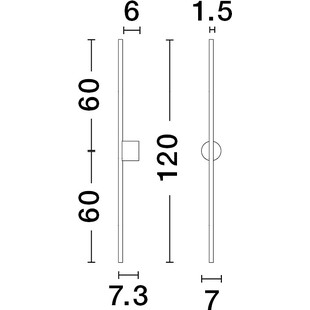 Kinkiet LED String 120cm czarny | Nowoczesny design