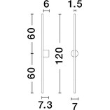 Kinkiet LED String 120cm czarny | Nowoczesny design